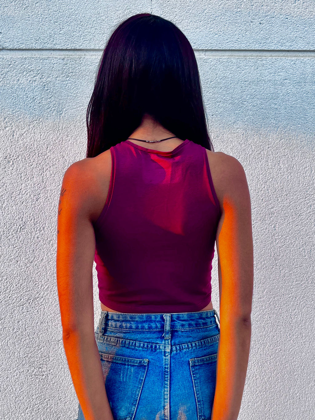 Burgundy Top Skull “Jhayvi”